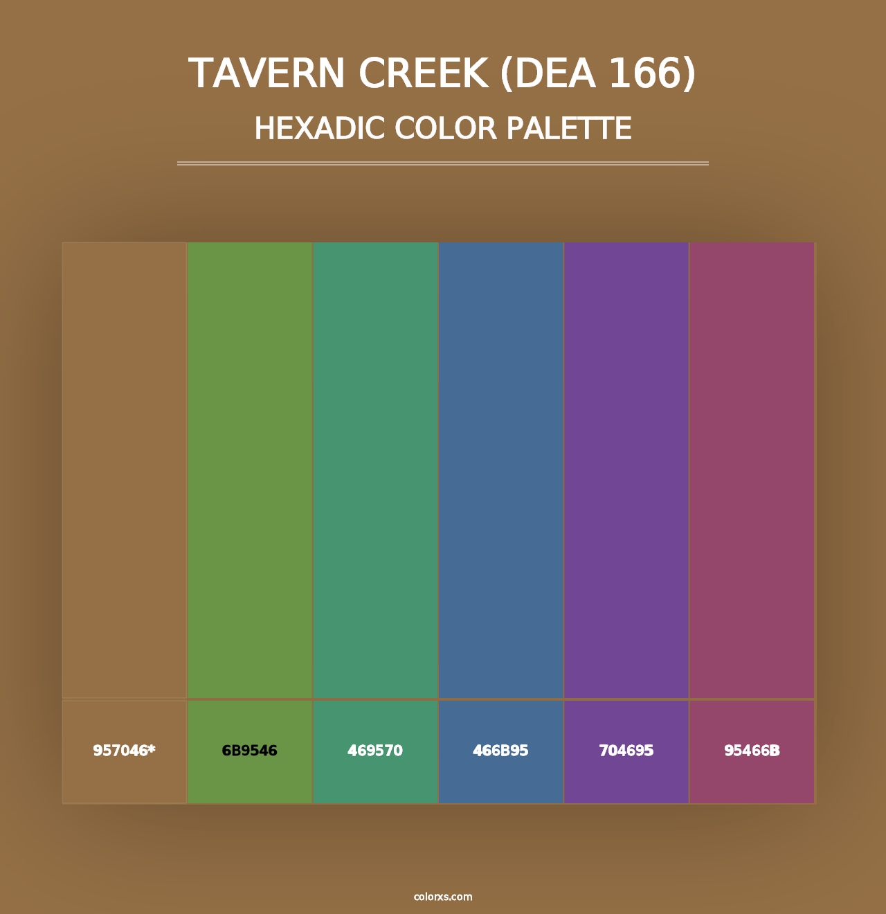 Tavern Creek (DEA 166) - Hexadic Color Palette