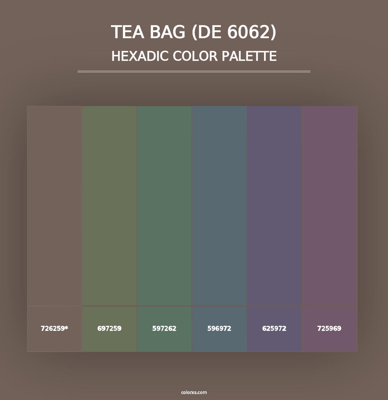 Tea Bag (DE 6062) - Hexadic Color Palette