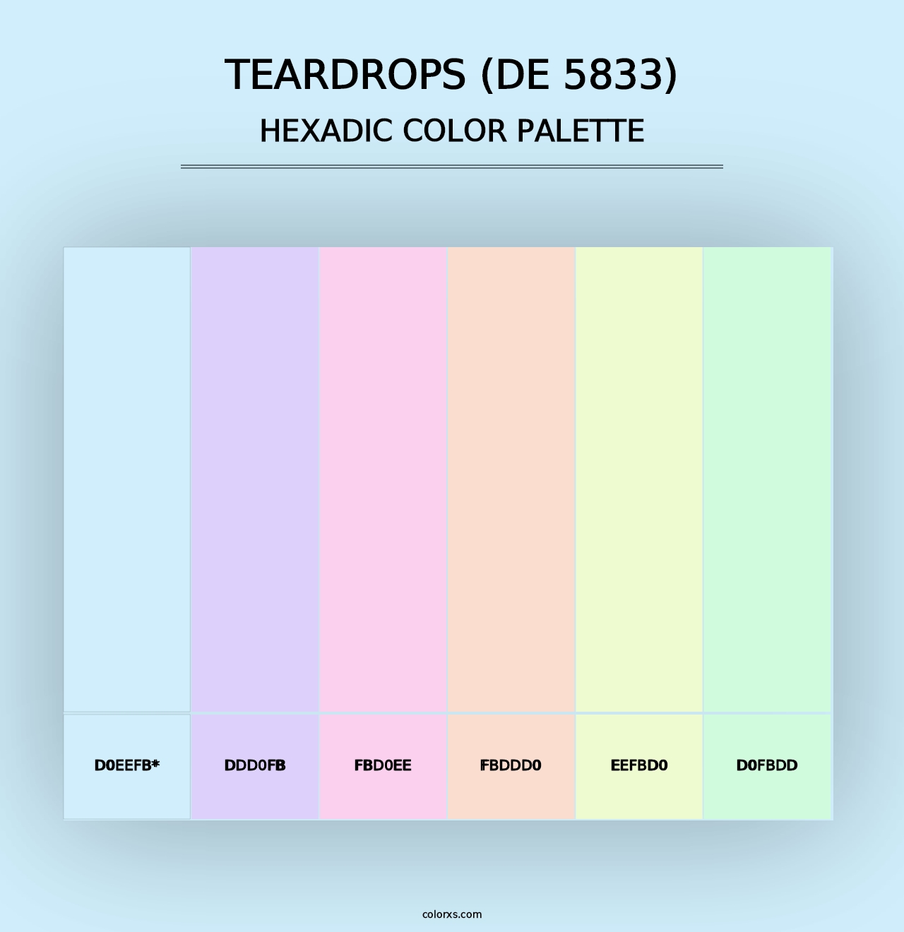 Teardrops (DE 5833) - Hexadic Color Palette