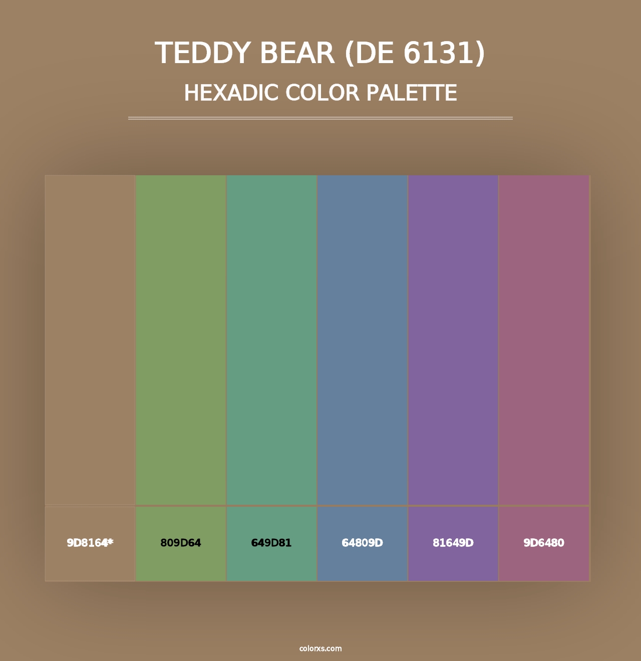 Teddy Bear (DE 6131) - Hexadic Color Palette