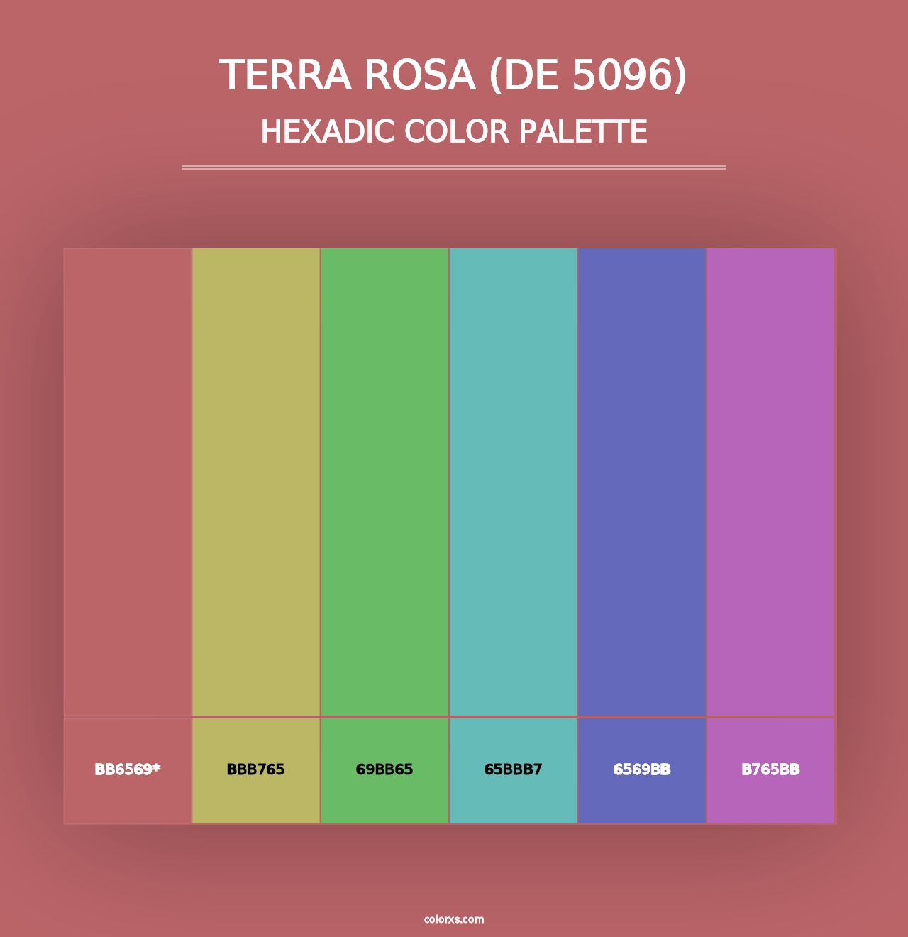 Terra Rosa (DE 5096) - Hexadic Color Palette