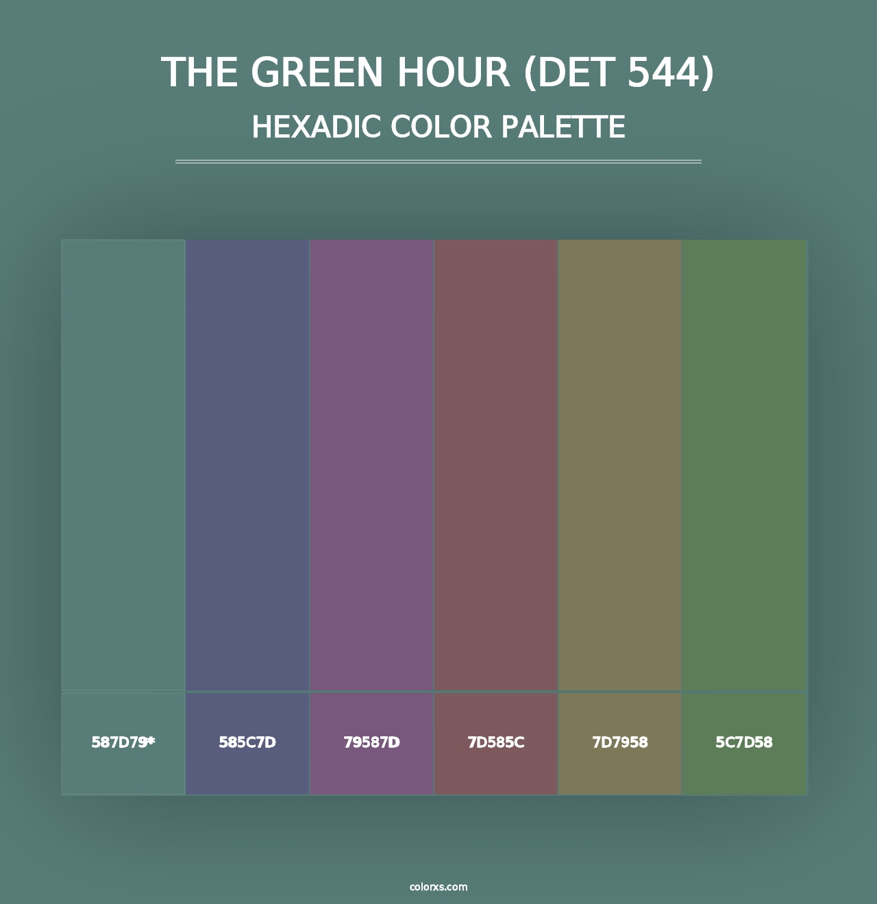 The Green Hour (DET 544) - Hexadic Color Palette