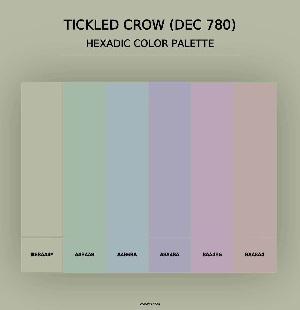 Tickled Crow (DEC 780) - Hexadic Color Palette