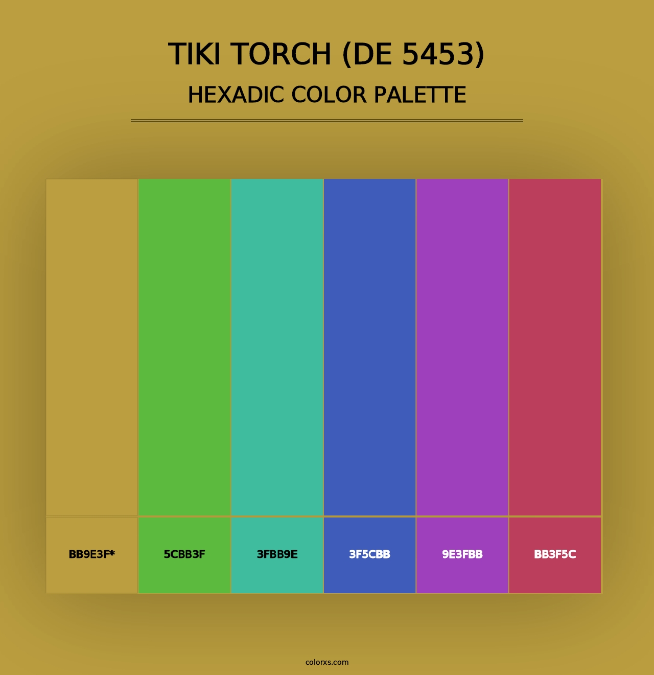 Tiki Torch (DE 5453) - Hexadic Color Palette