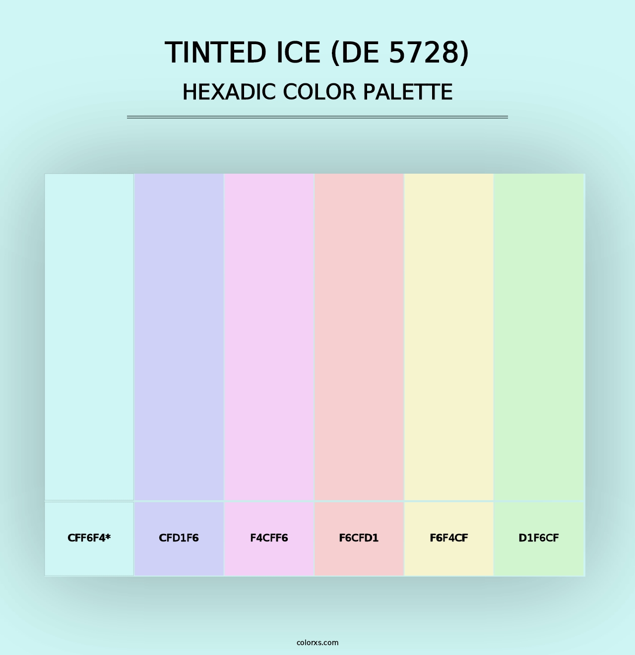 Tinted Ice (DE 5728) - Hexadic Color Palette