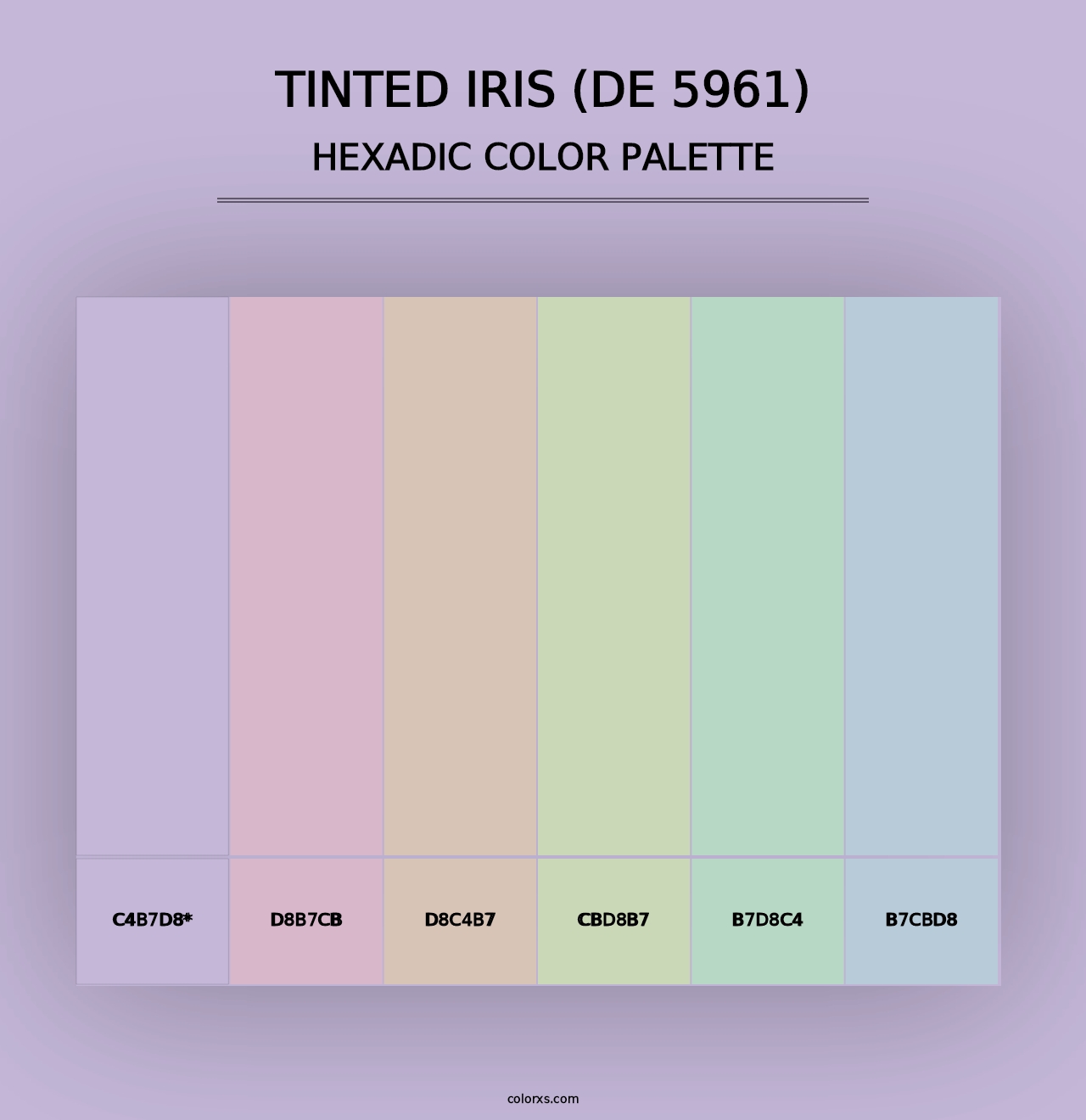 Tinted Iris (DE 5961) - Hexadic Color Palette