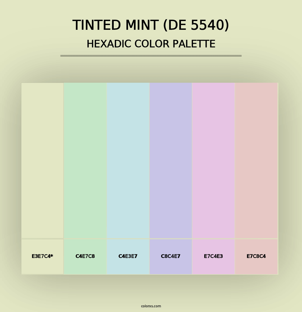 Tinted Mint (DE 5540) - Hexadic Color Palette