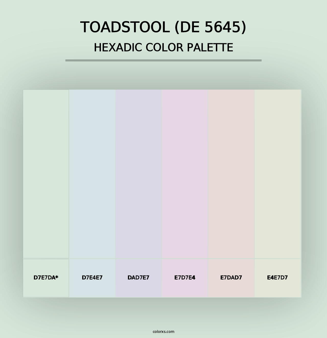 Toadstool (DE 5645) - Hexadic Color Palette