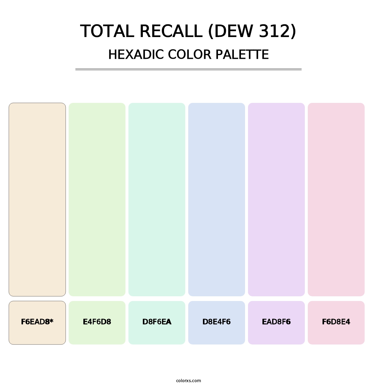 Total Recall (DEW 312) - Hexadic Color Palette