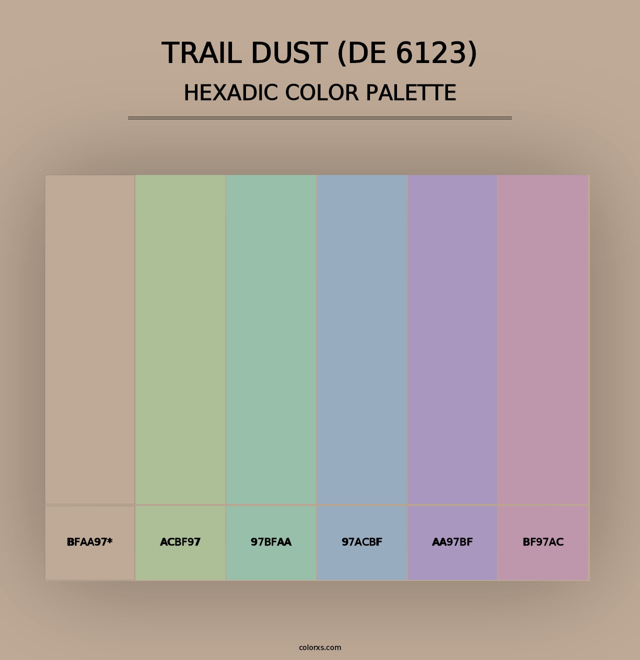 Trail Dust (DE 6123) - Hexadic Color Palette