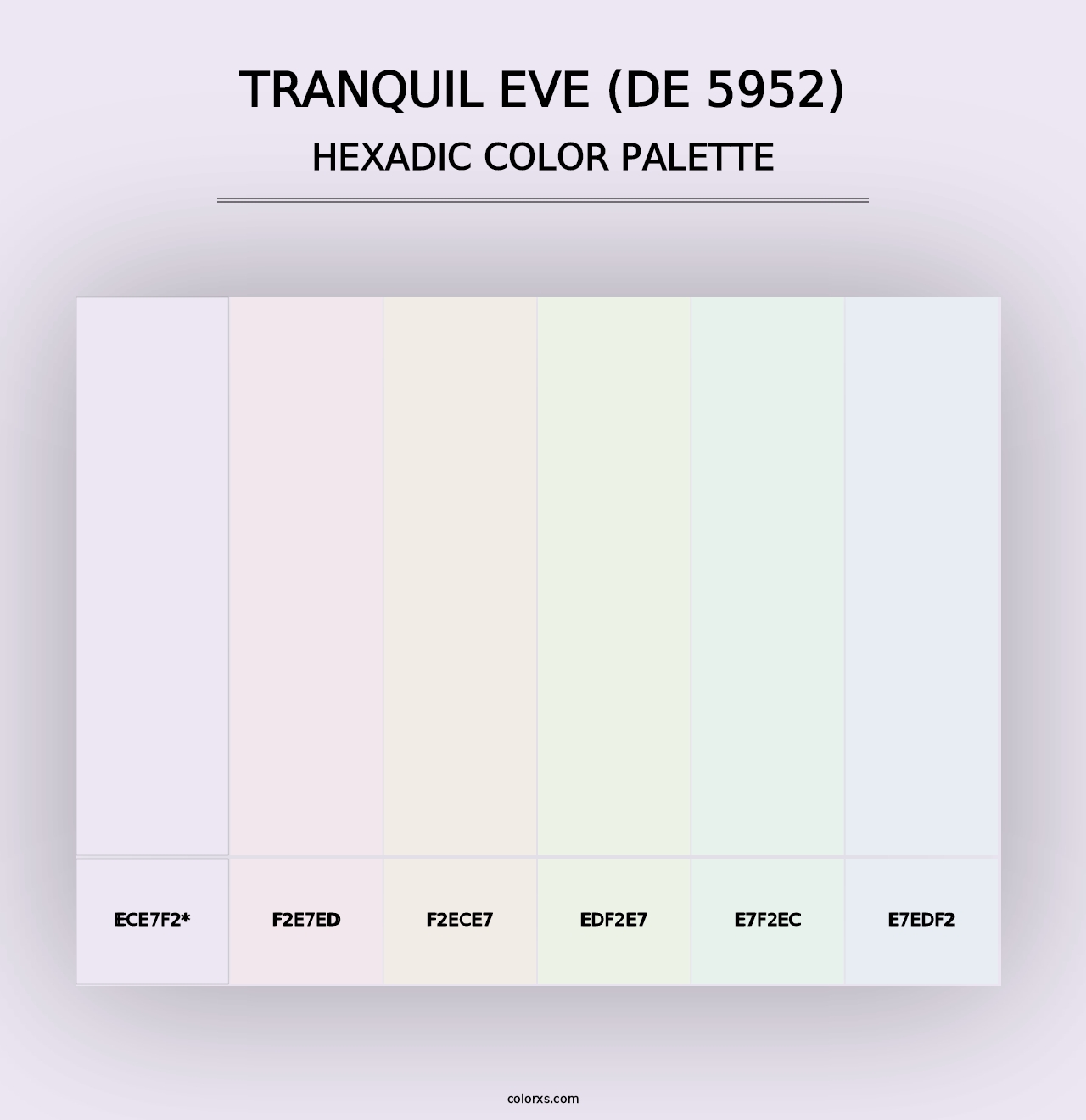 Tranquil Eve (DE 5952) - Hexadic Color Palette