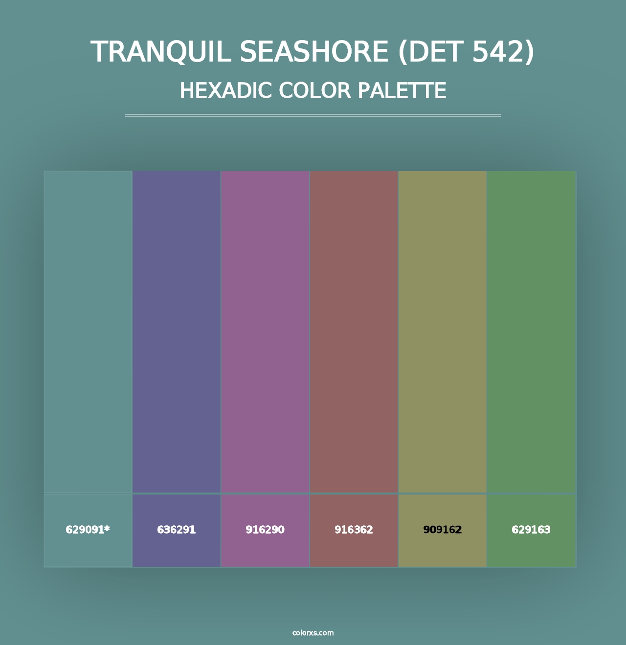 Tranquil Seashore (DET 542) - Hexadic Color Palette