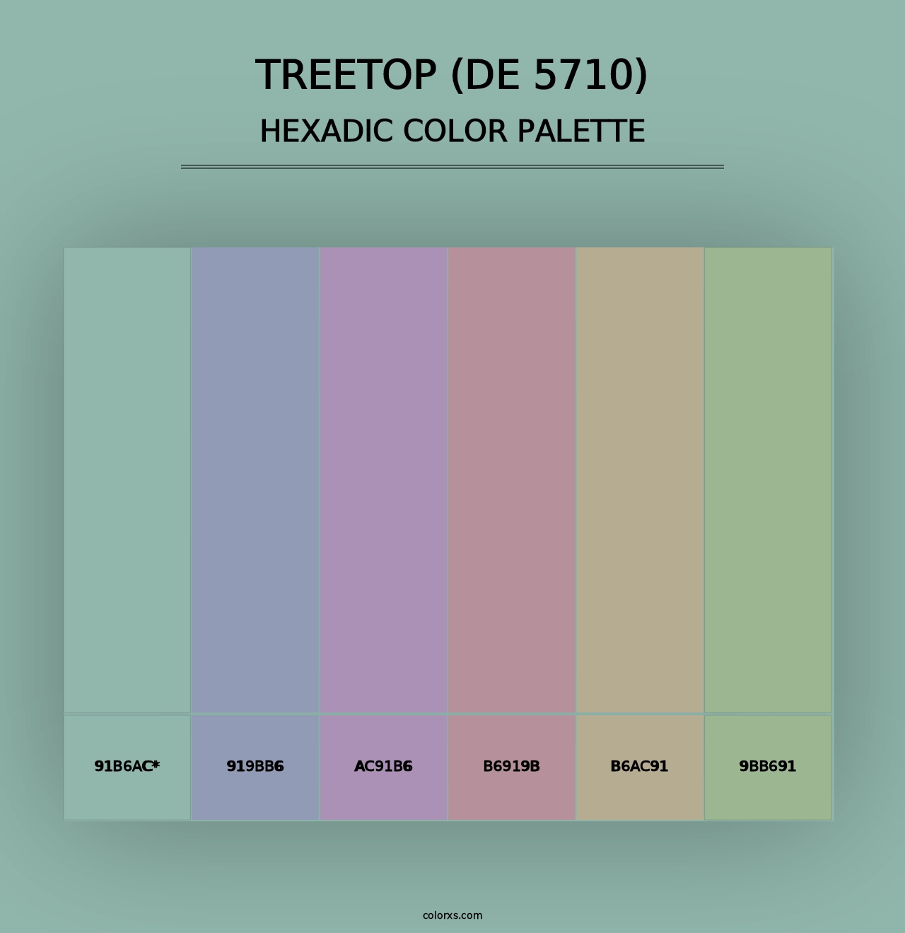 Treetop (DE 5710) - Hexadic Color Palette