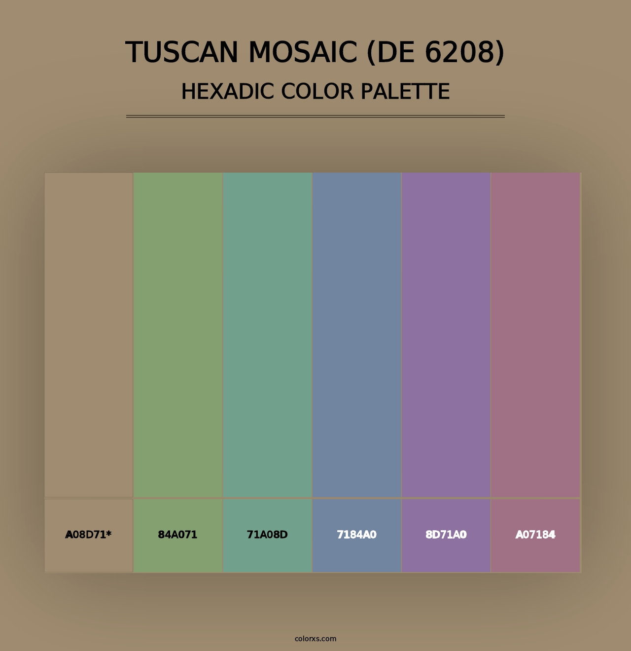 Tuscan Mosaic (DE 6208) - Hexadic Color Palette