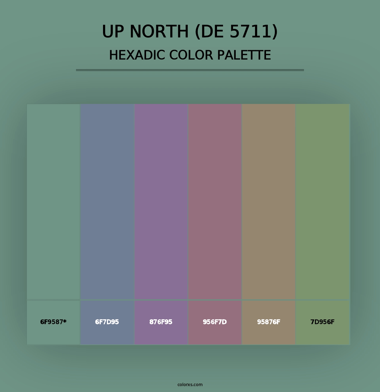 Up North (DE 5711) - Hexadic Color Palette