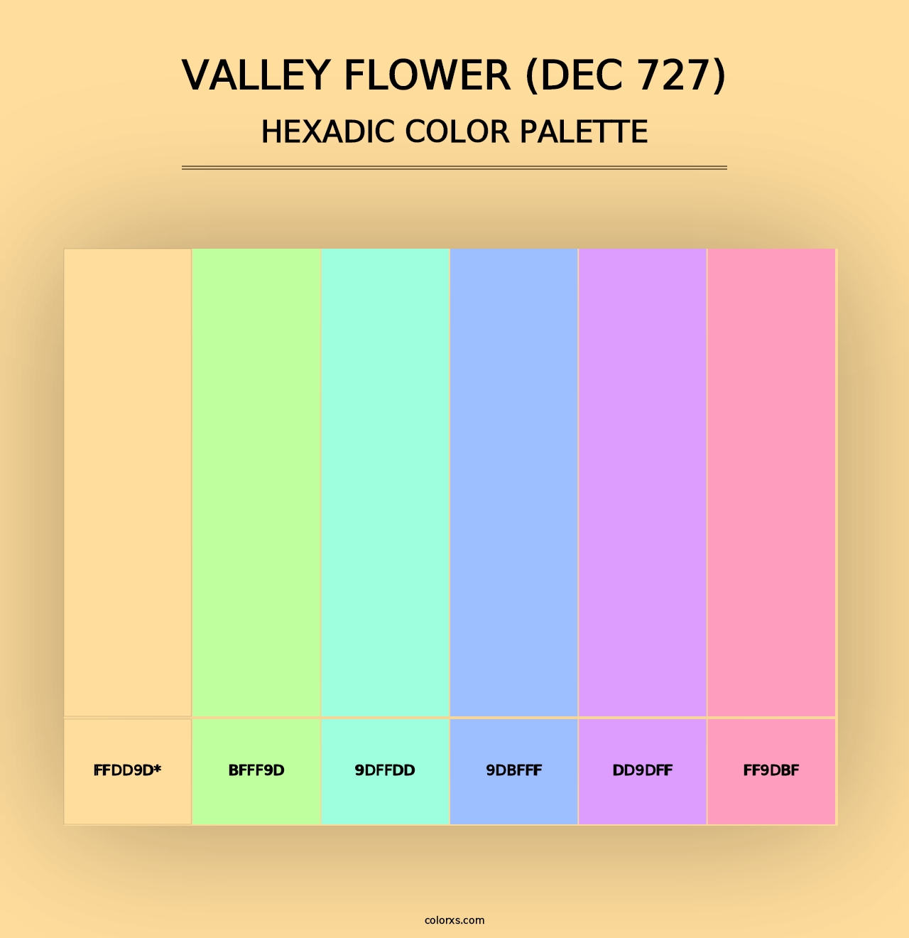 Valley Flower (DEC 727) - Hexadic Color Palette