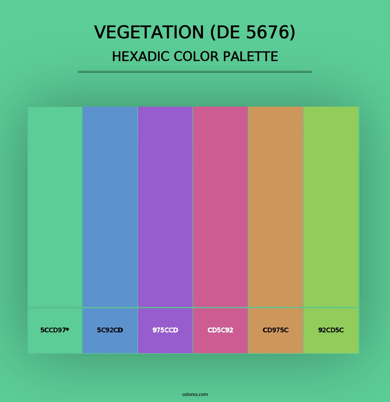 Vegetation (DE 5676) - Hexadic Color Palette