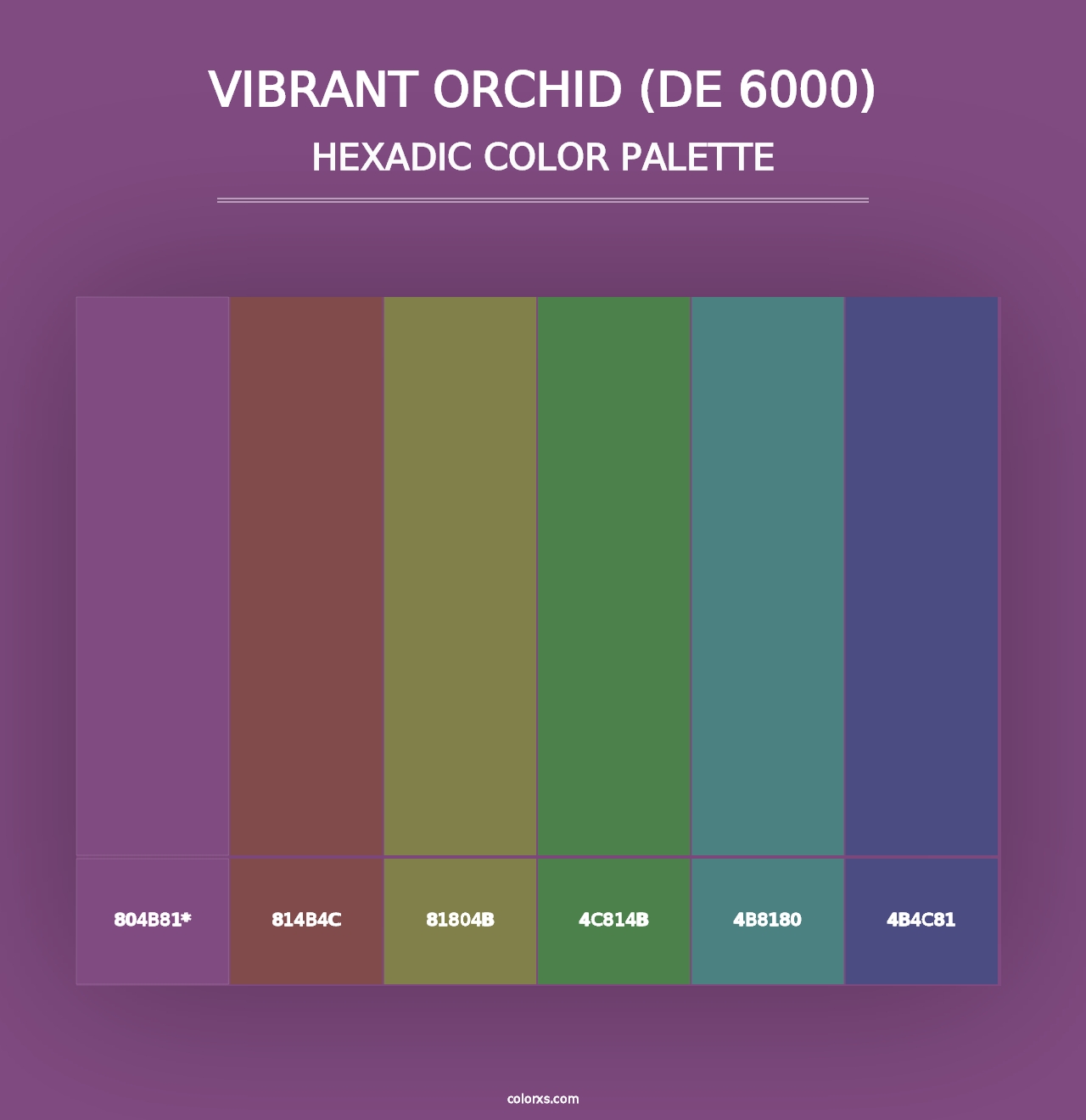 Vibrant Orchid (DE 6000) - Hexadic Color Palette