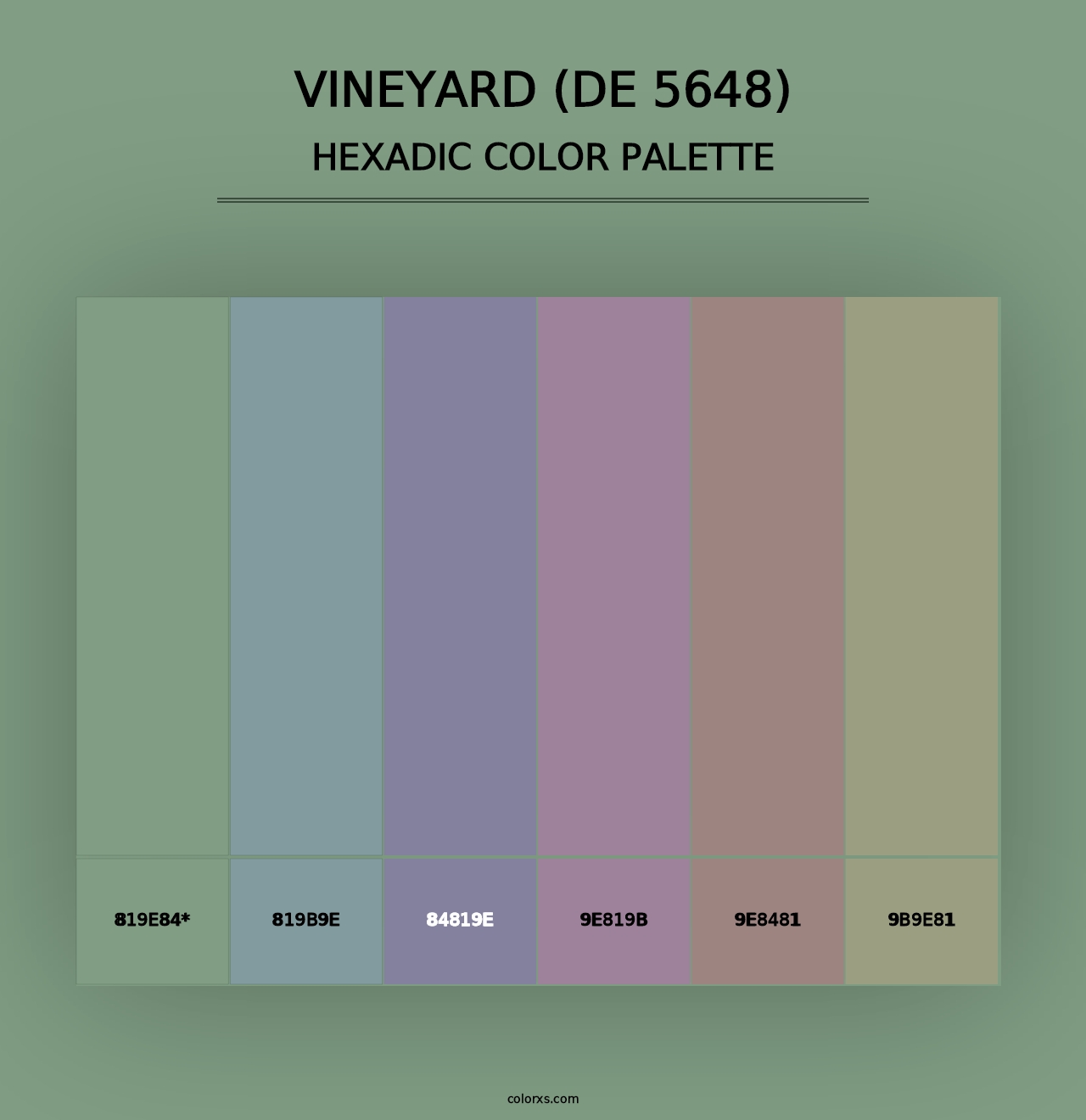 Vineyard (DE 5648) - Hexadic Color Palette