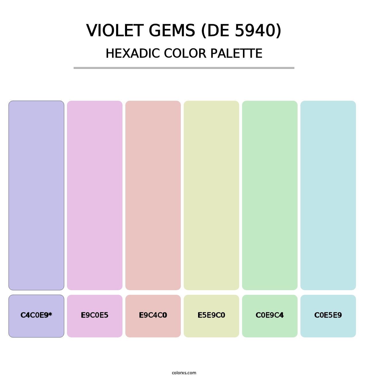 Violet Gems (DE 5940) - Hexadic Color Palette