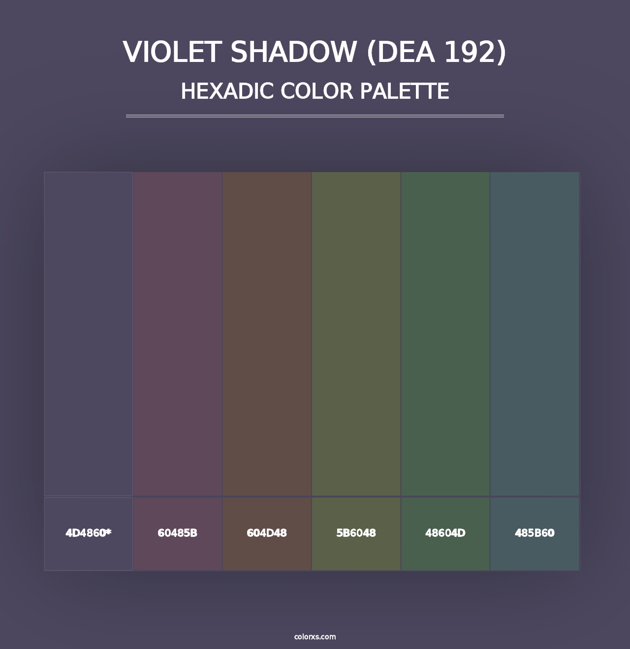 Violet Shadow (DEA 192) - Hexadic Color Palette