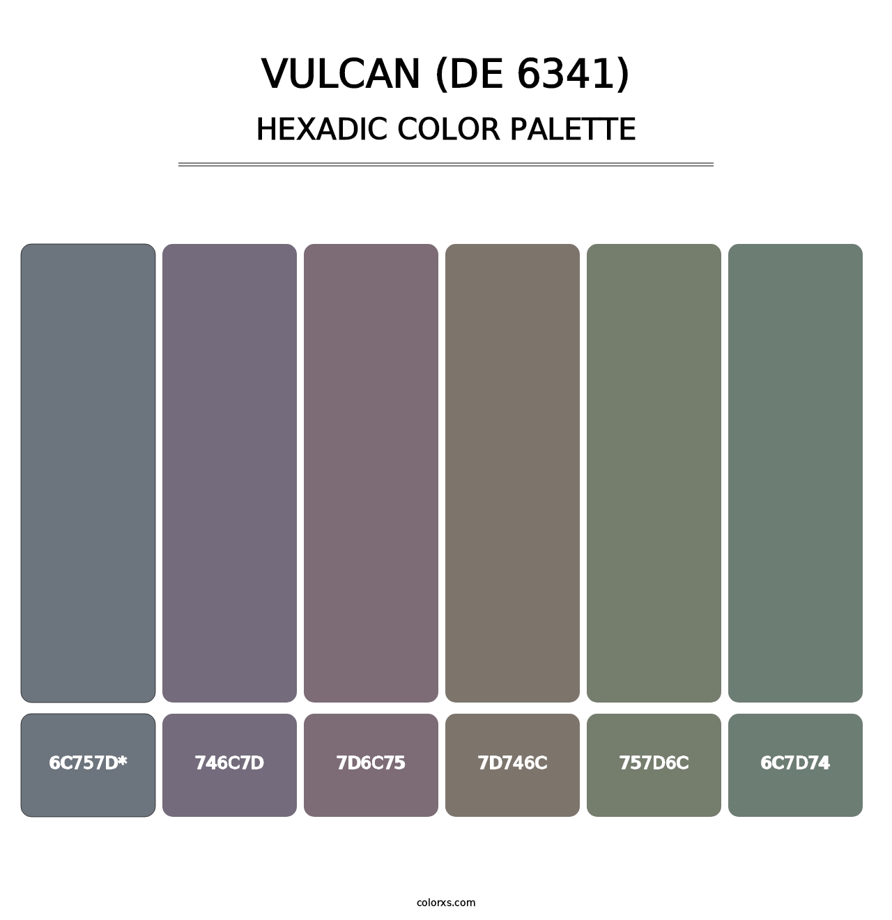 Vulcan (DE 6341) - Hexadic Color Palette