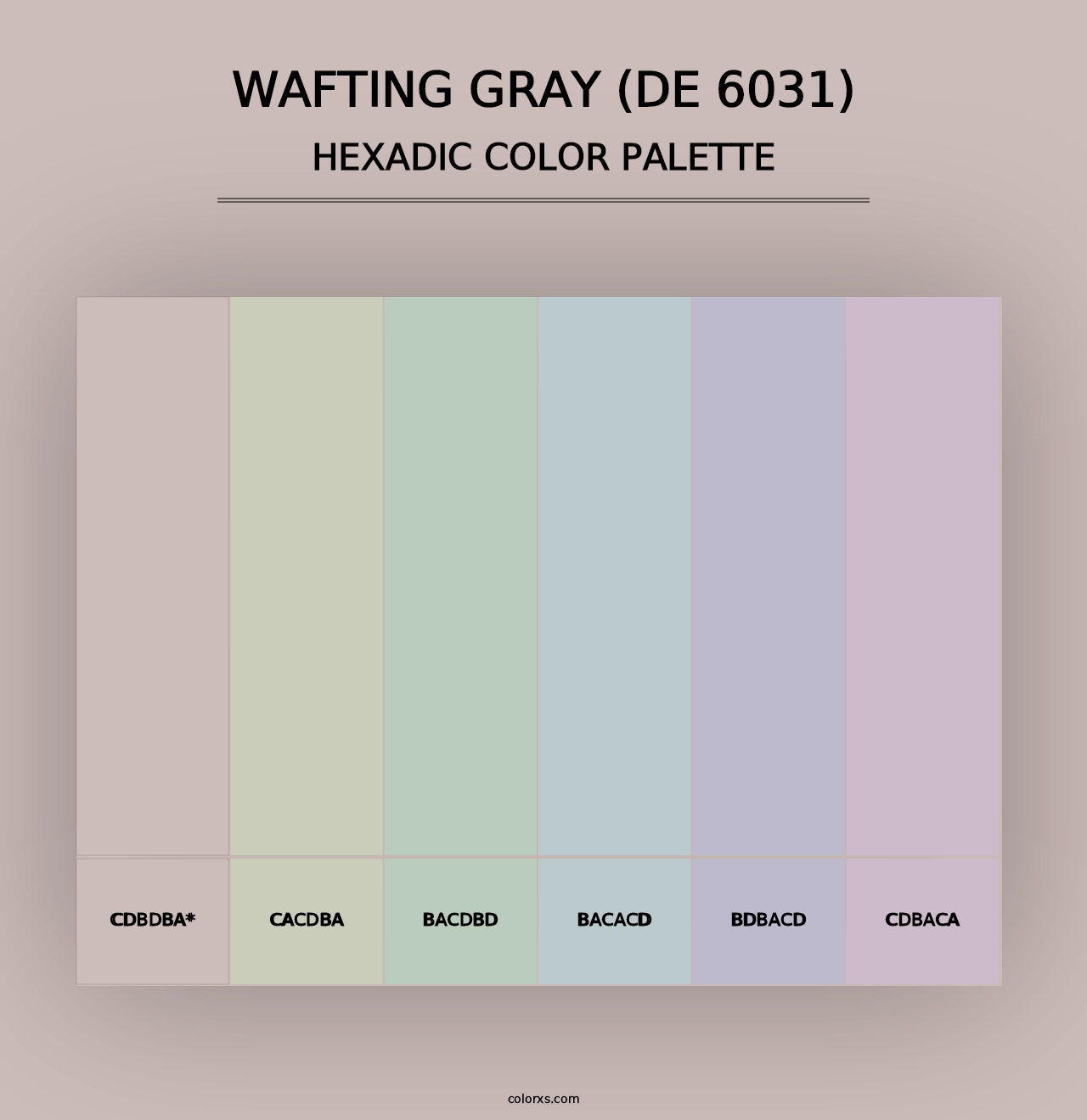 Wafting Gray (DE 6031) - Hexadic Color Palette