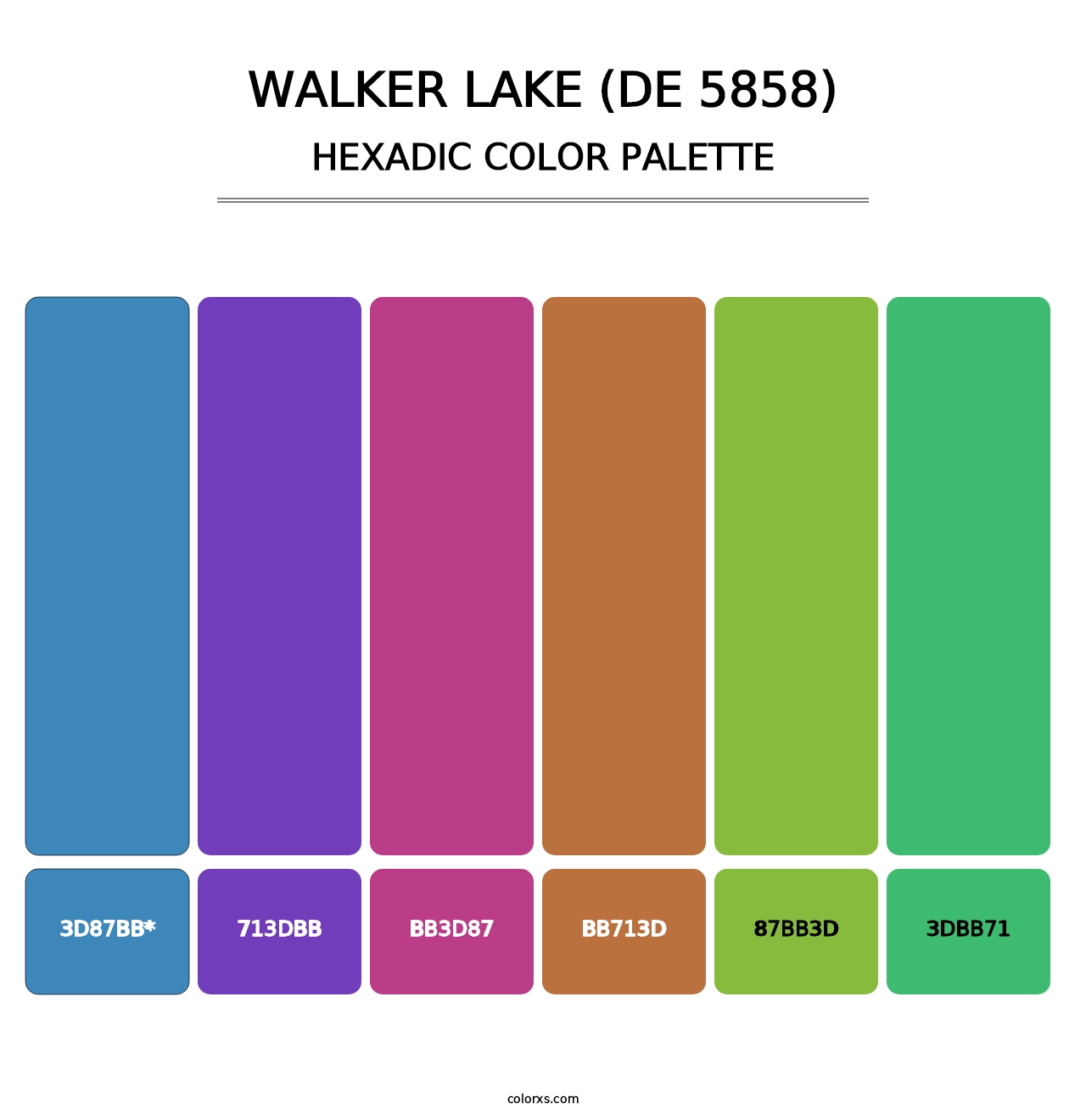 Walker Lake (DE 5858) - Hexadic Color Palette