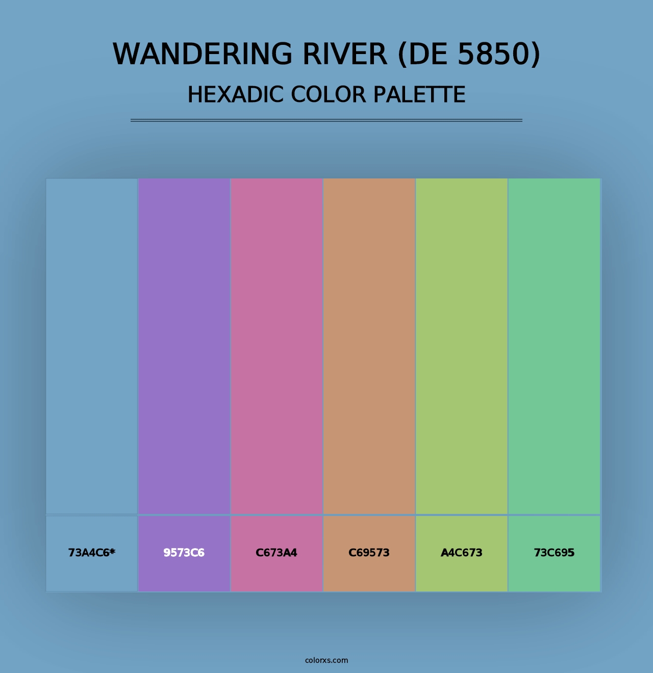 Wandering River (DE 5850) - Hexadic Color Palette