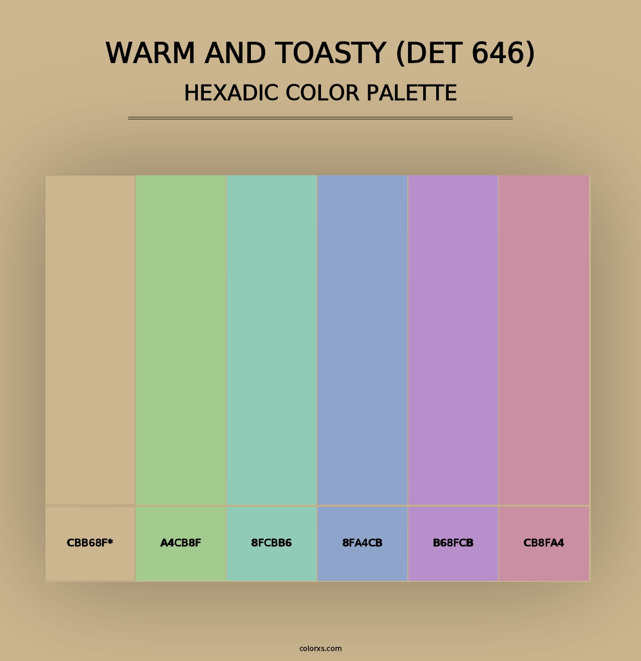 Warm and Toasty (DET 646) - Hexadic Color Palette