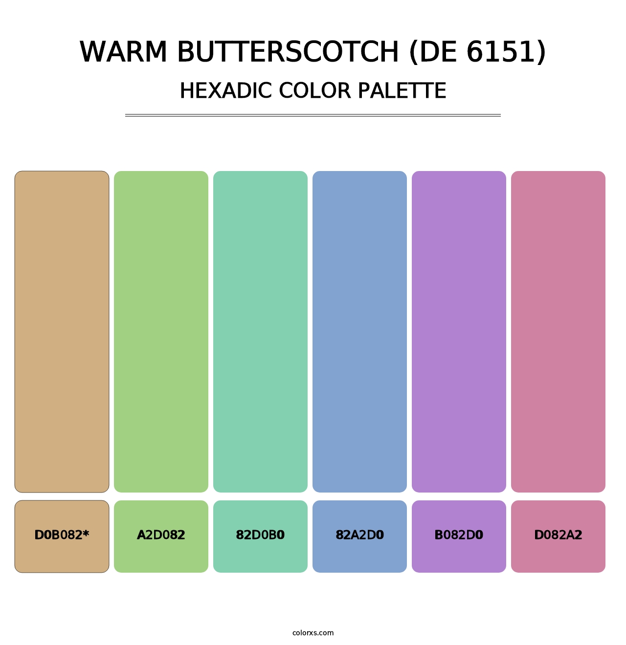 Warm Butterscotch (DE 6151) - Hexadic Color Palette