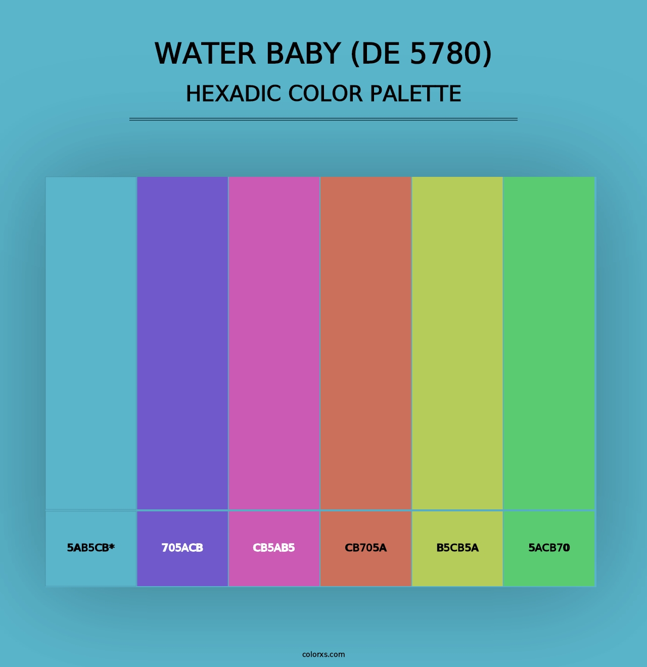 Water Baby (DE 5780) - Hexadic Color Palette