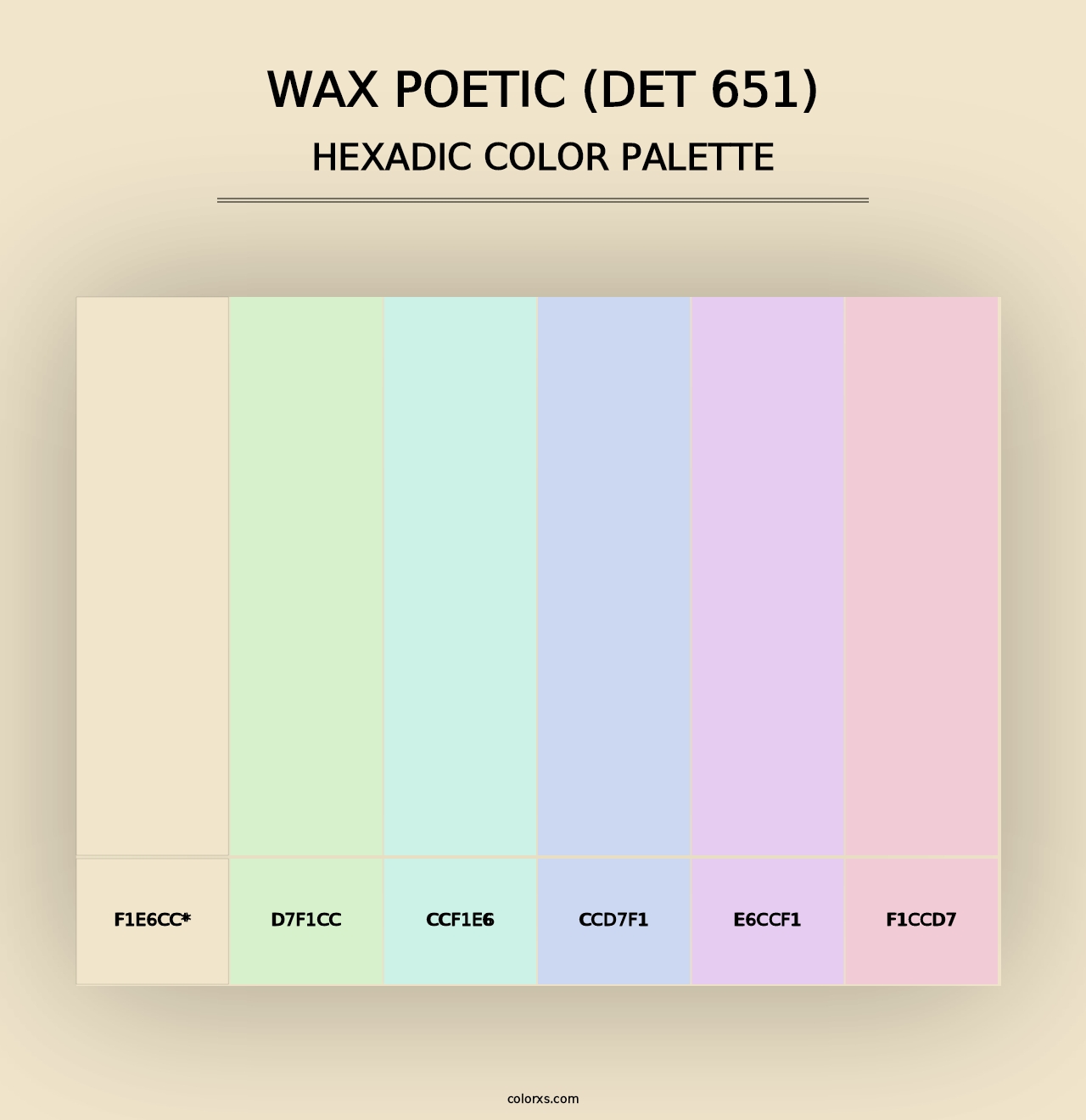 Wax Poetic (DET 651) - Hexadic Color Palette