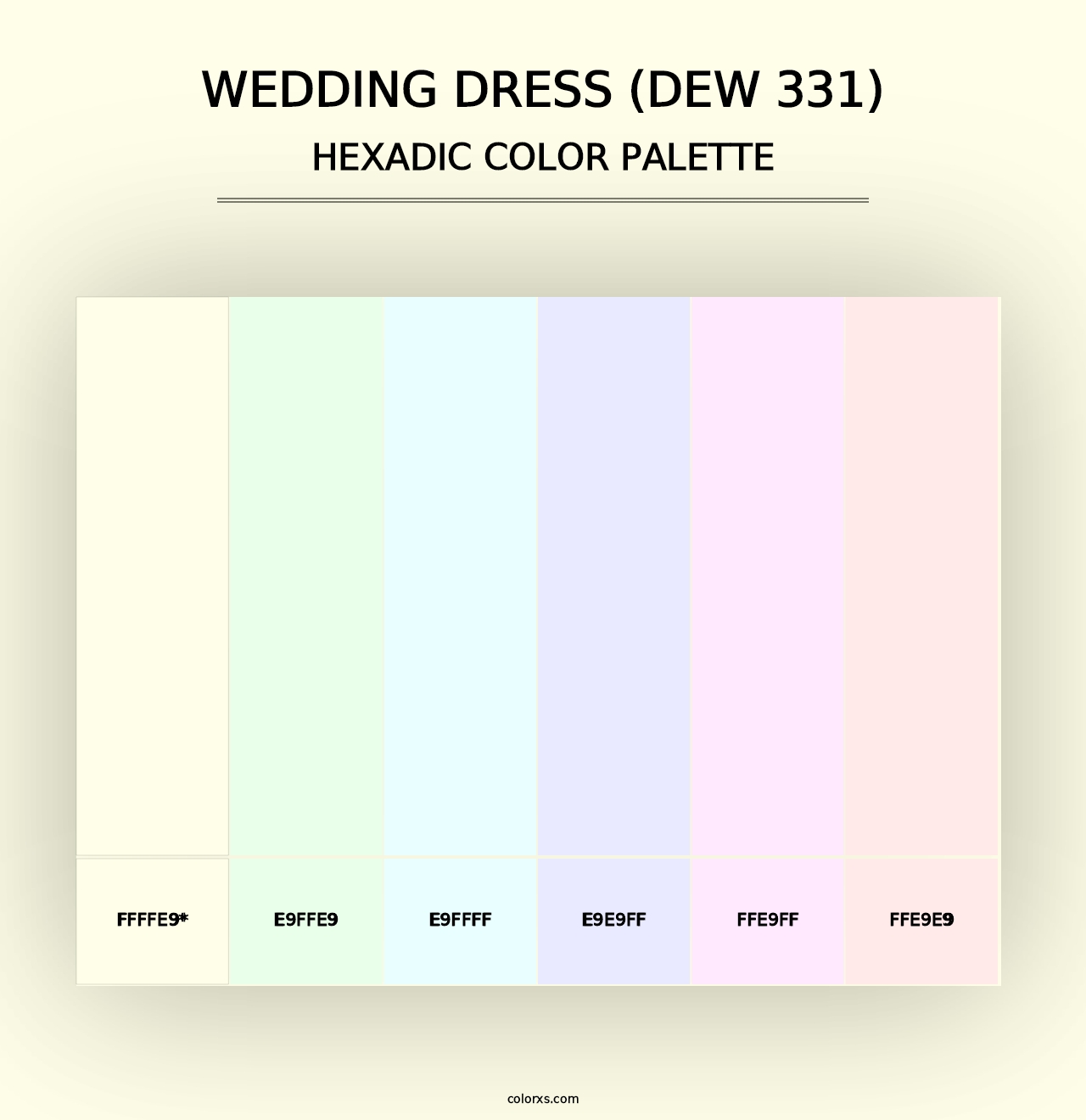 Wedding Dress (DEW 331) - Hexadic Color Palette