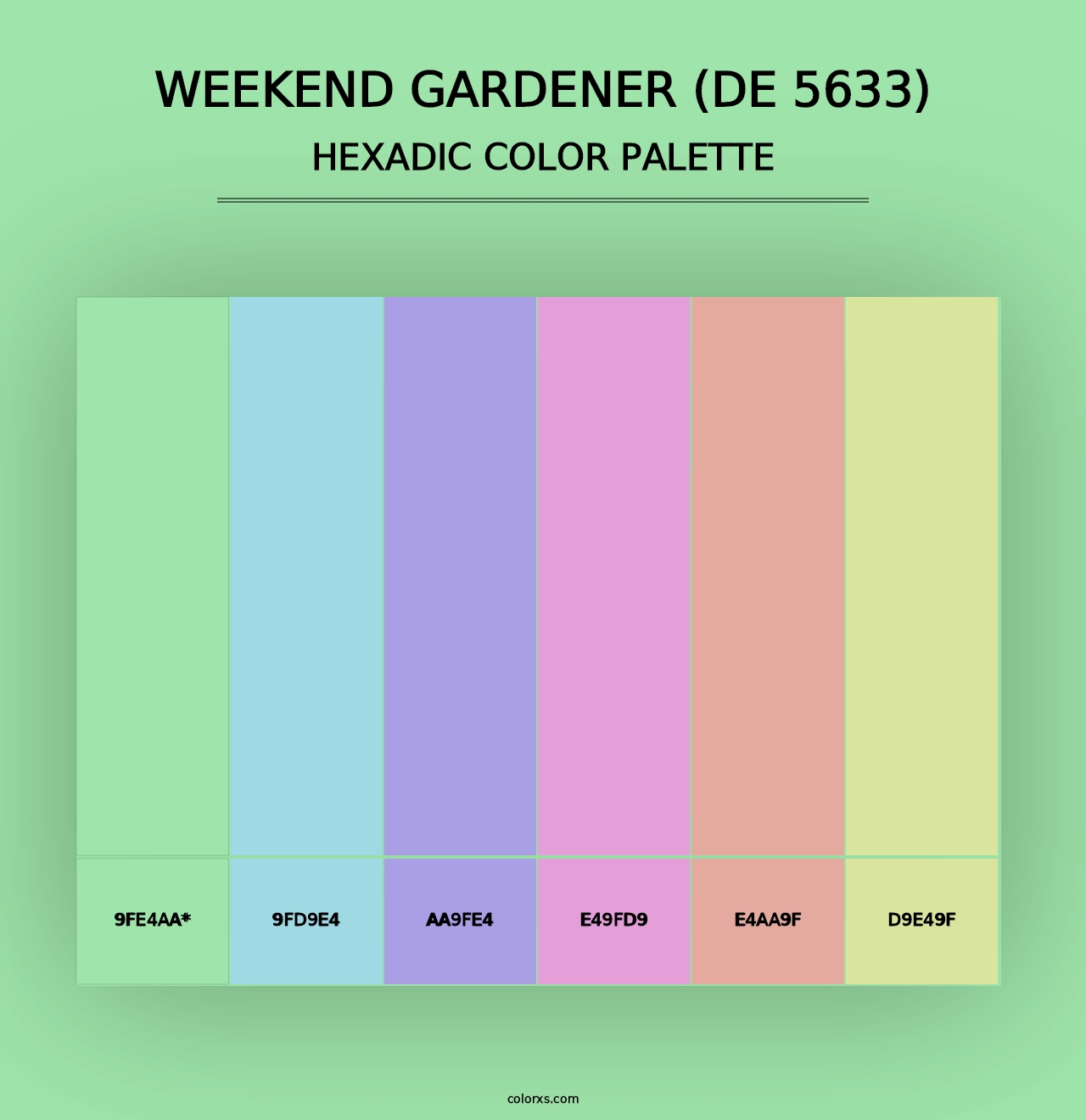 Weekend Gardener (DE 5633) - Hexadic Color Palette