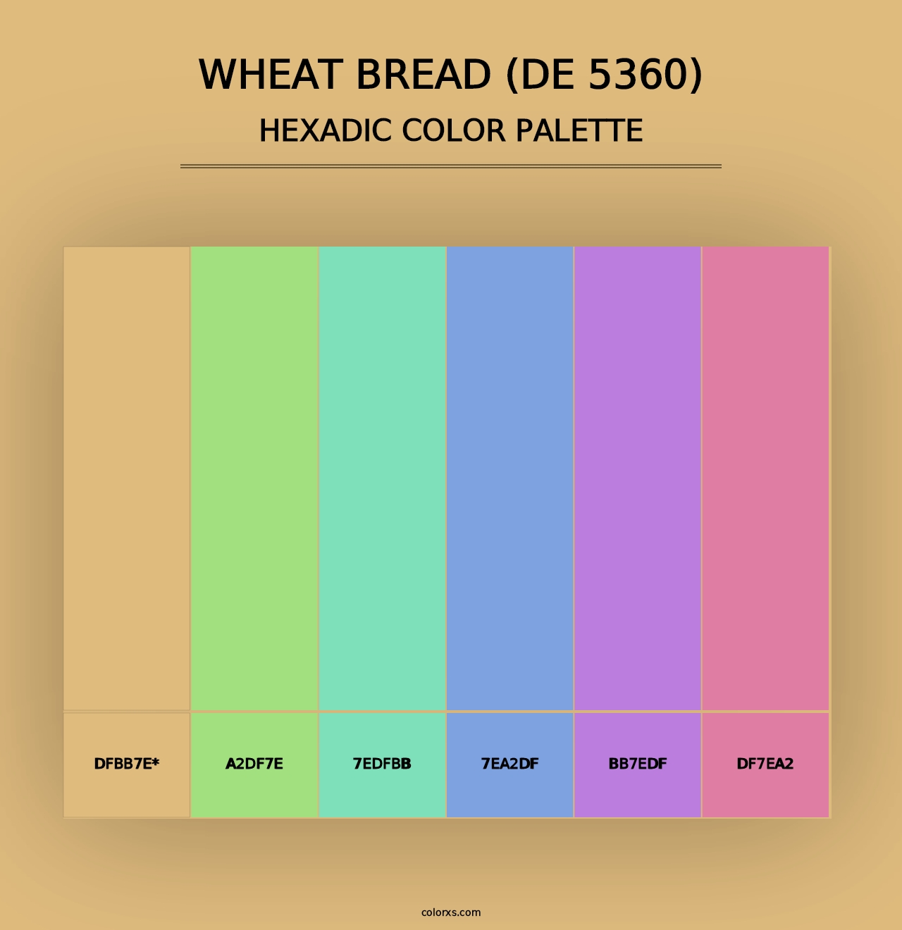 Wheat Bread (DE 5360) - Hexadic Color Palette