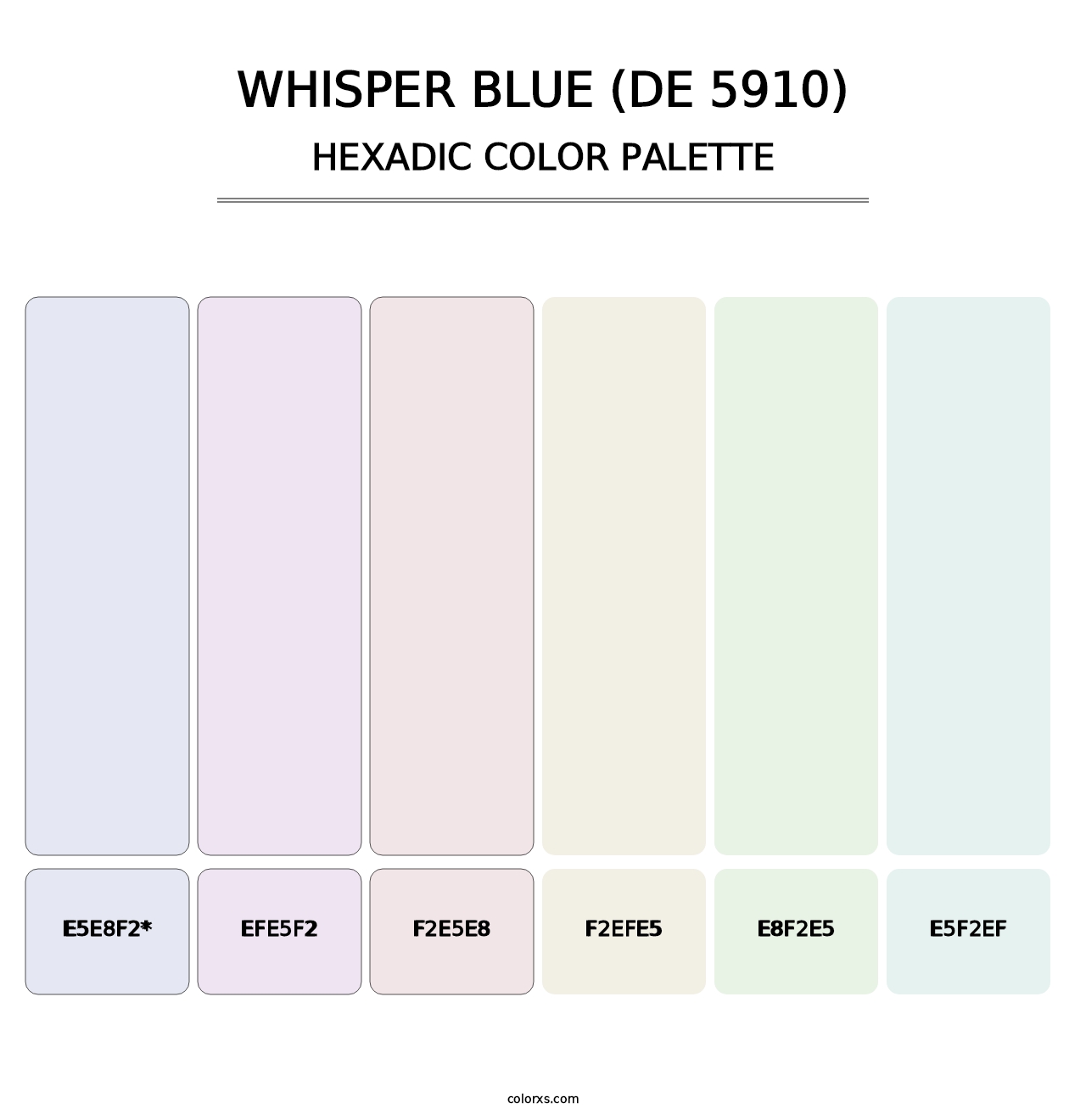 Whisper Blue (DE 5910) - Hexadic Color Palette