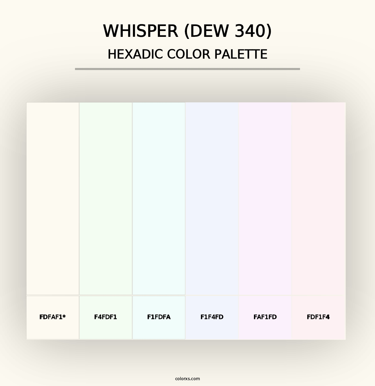 Whisper (DEW 340) - Hexadic Color Palette