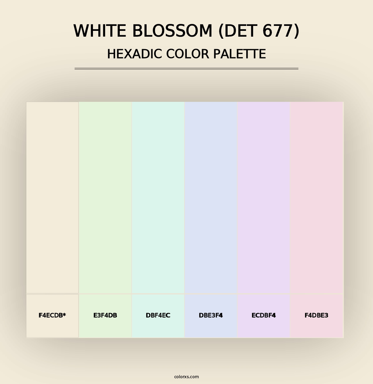 White Blossom (DET 677) - Hexadic Color Palette