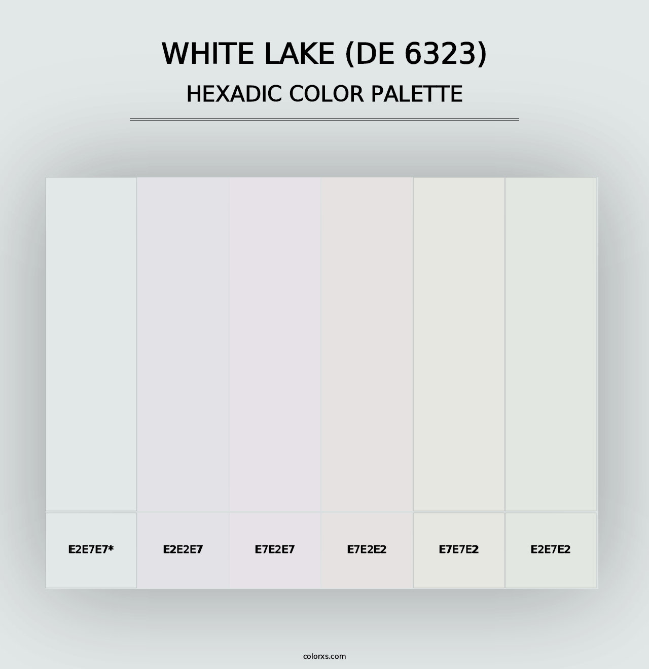 White Lake (DE 6323) - Hexadic Color Palette