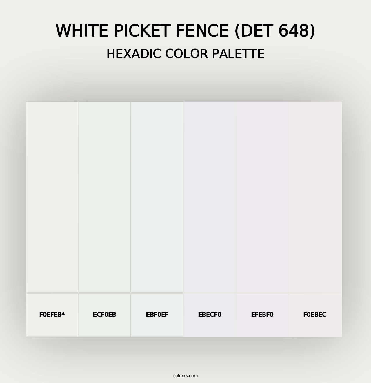 White Picket Fence (DET 648) - Hexadic Color Palette