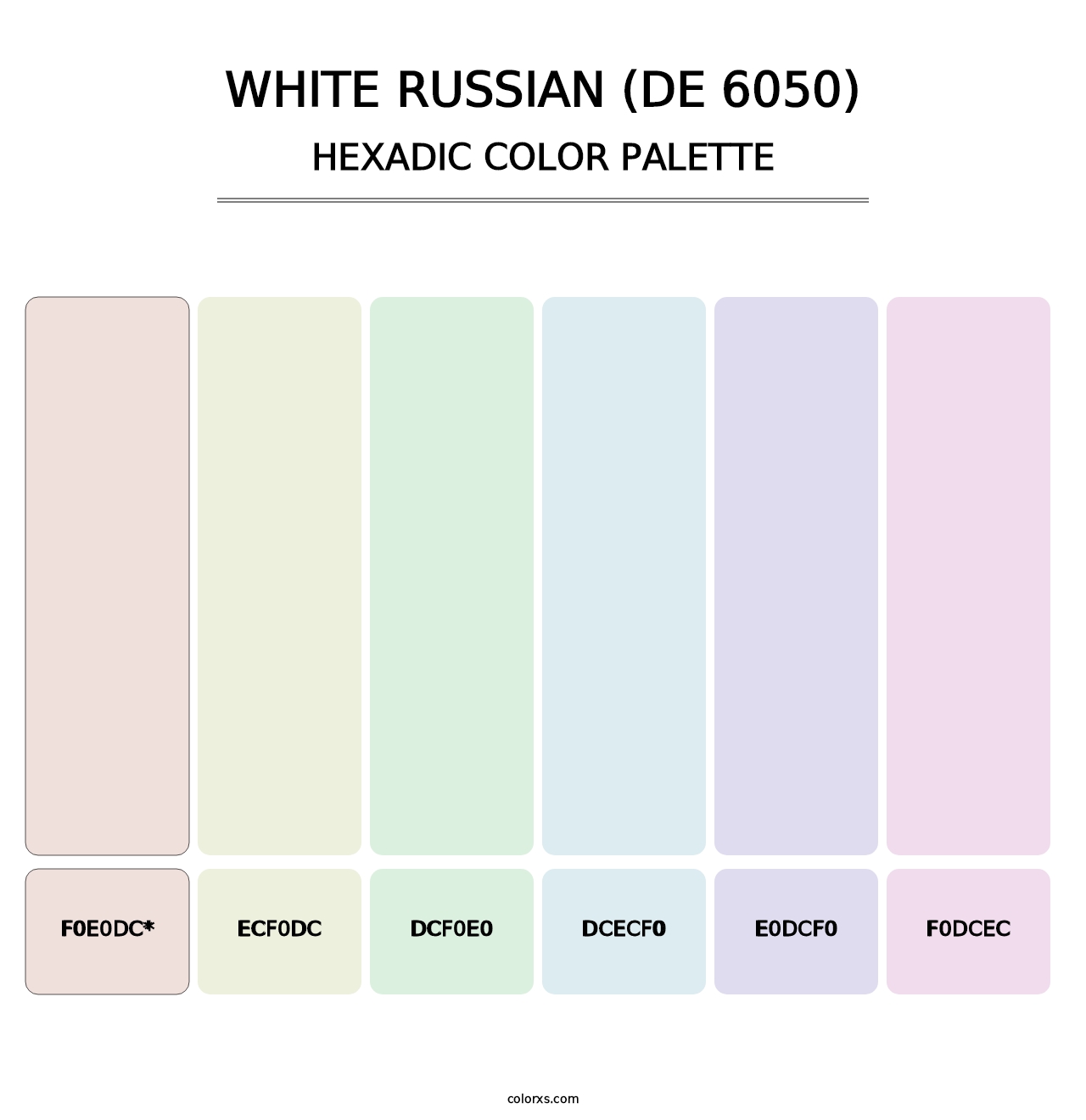 White Russian (DE 6050) - Hexadic Color Palette