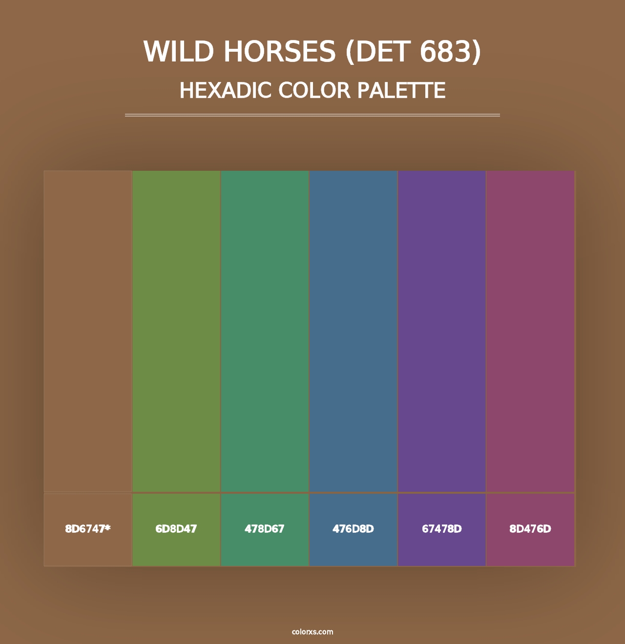 Wild Horses (DET 683) - Hexadic Color Palette