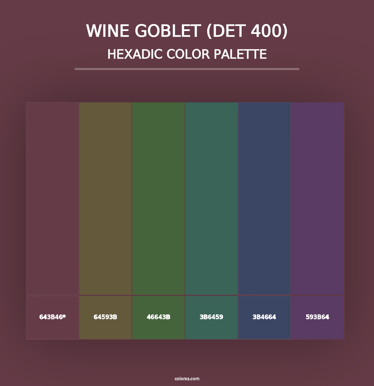 Wine Goblet (DET 400) - Hexadic Color Palette