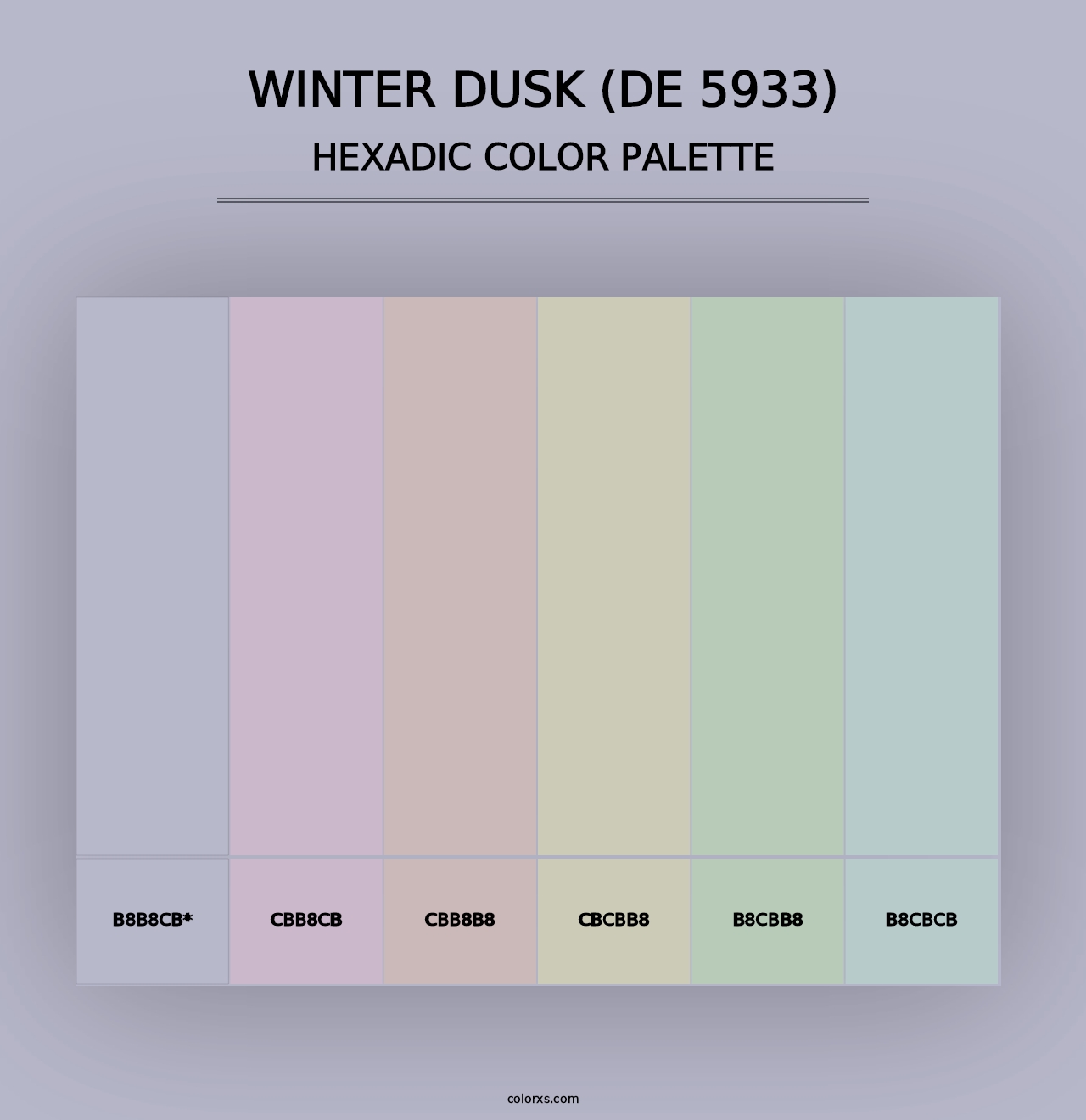 Winter Dusk (DE 5933) - Hexadic Color Palette