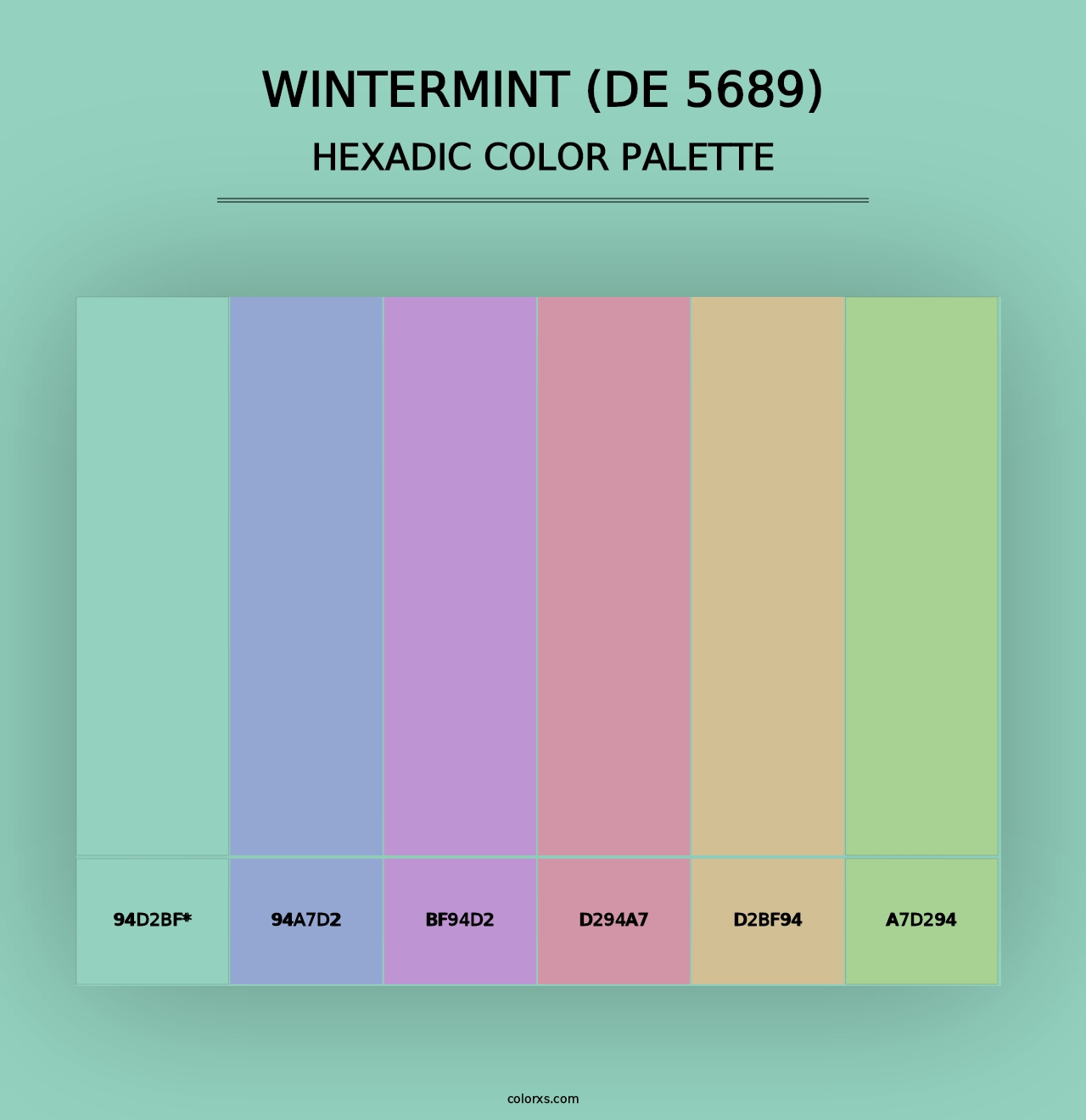 Wintermint (DE 5689) - Hexadic Color Palette