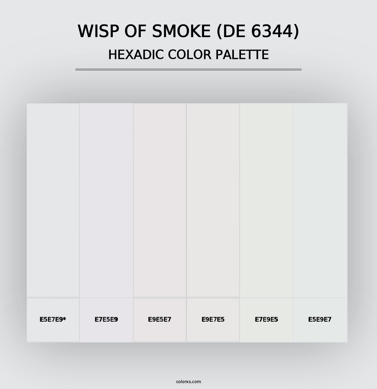 Wisp of Smoke (DE 6344) - Hexadic Color Palette