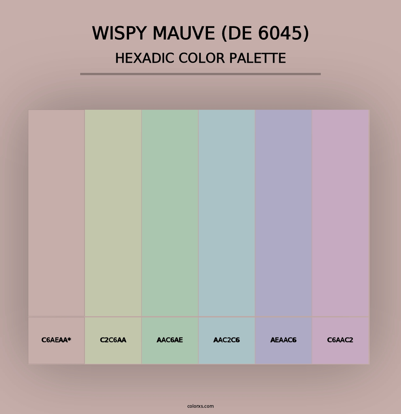 Wispy Mauve (DE 6045) - Hexadic Color Palette