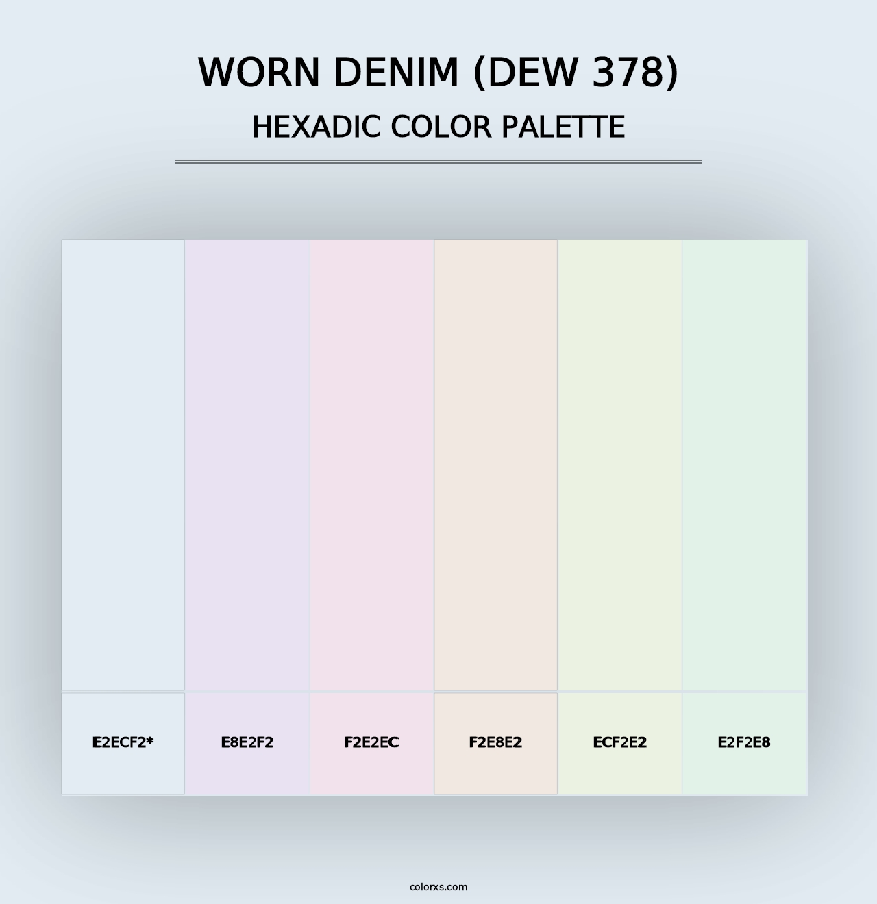 Worn Denim (DEW 378) - Hexadic Color Palette