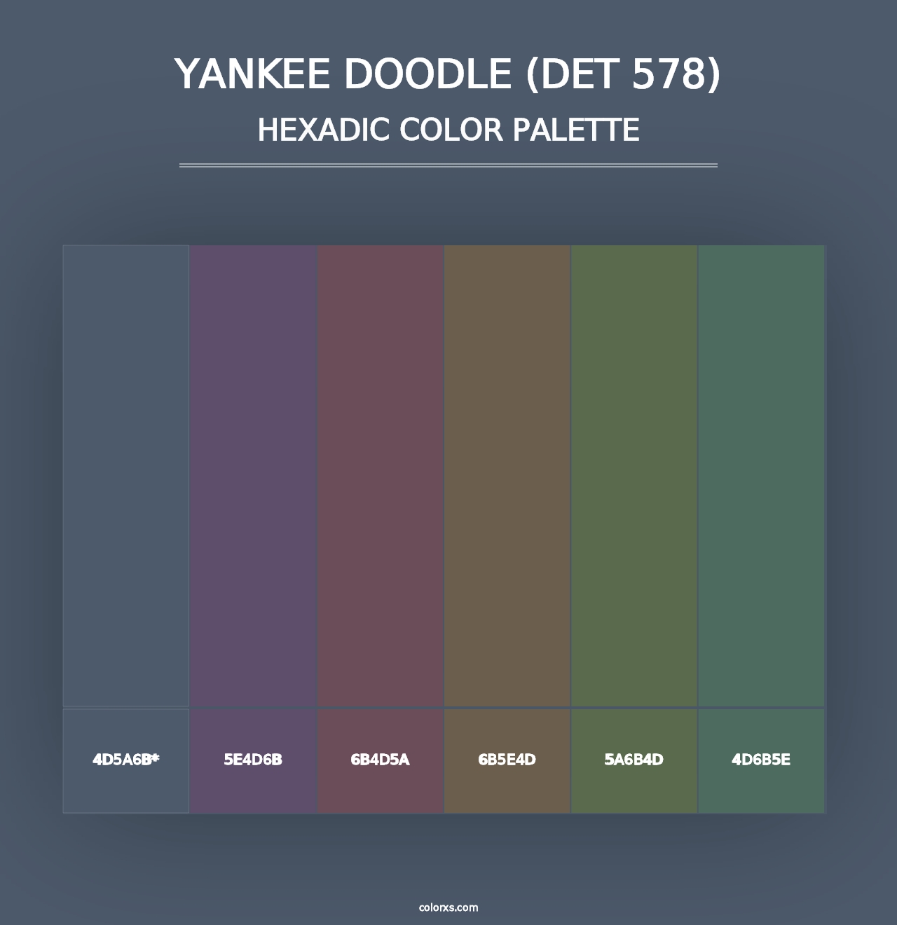 Yankee Doodle (DET 578) - Hexadic Color Palette